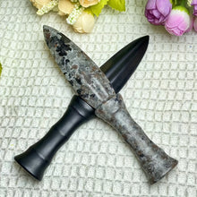 Load image into Gallery viewer, Obsidian &amp; Yooperlite Carved Dagger
