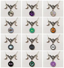 Load image into Gallery viewer, Triple Moon Goddess Pendant
