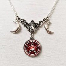 Load image into Gallery viewer, Triple Moon Goddess Pendant
