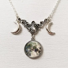 Load image into Gallery viewer, Triple Moon Goddess Pendant
