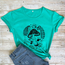 Load image into Gallery viewer, Forest Mushrooms Womens T-shirt
